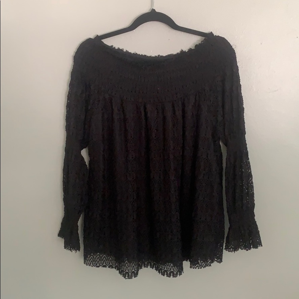 Off the shoulder lace top